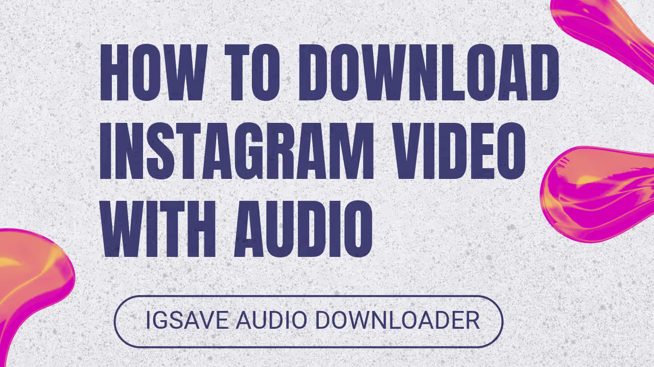 How to download Instagram video with audio