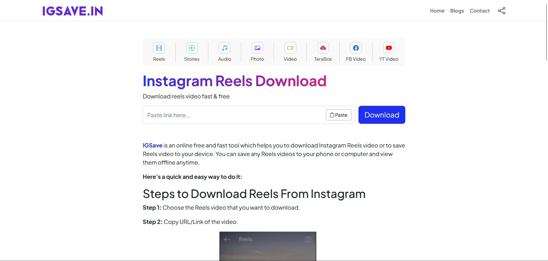 Instagram Reels Downloader — Free, No Wa...